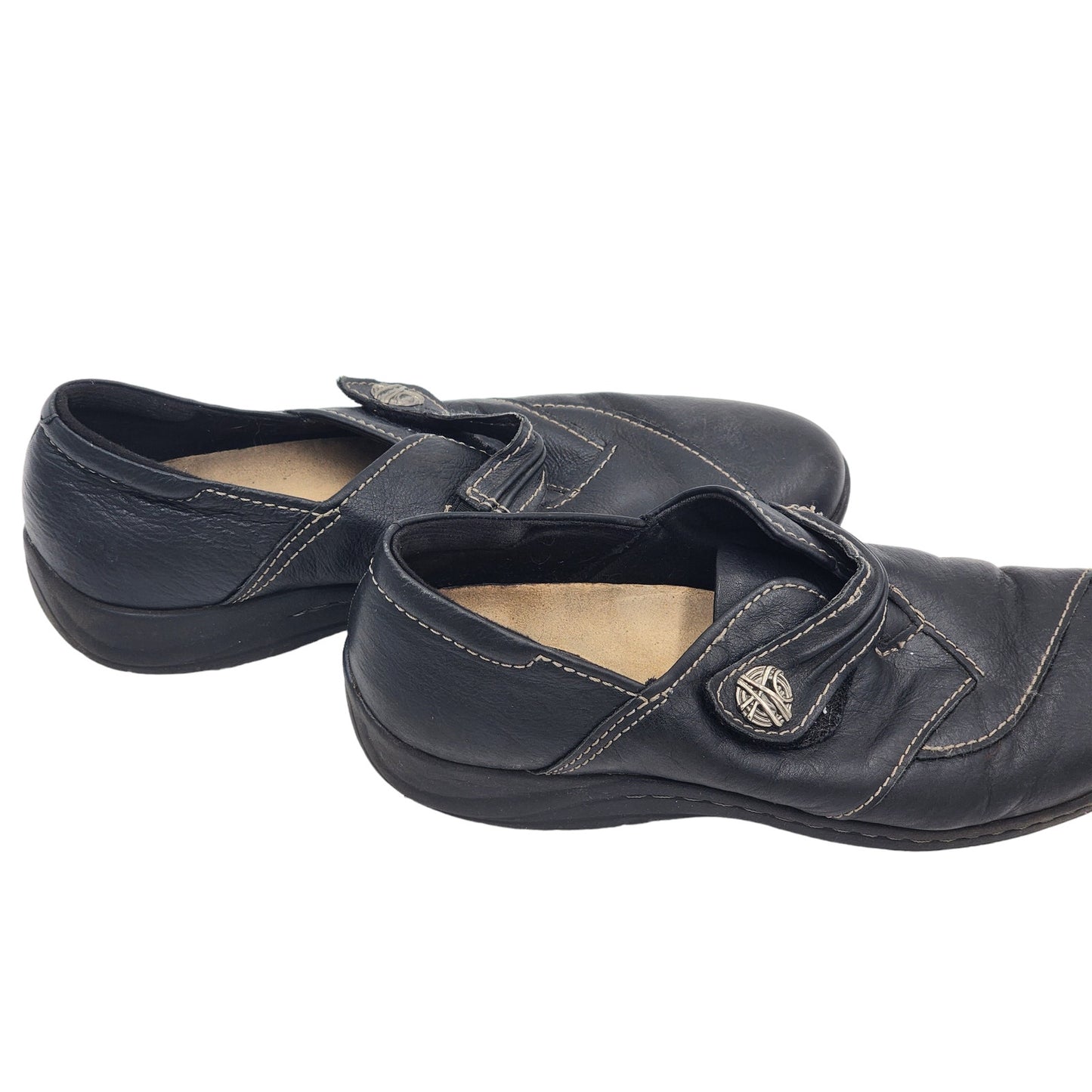 Earth Origins Shoes Womens 12B Savin Leather Comfort Cushioned Clogs Walking