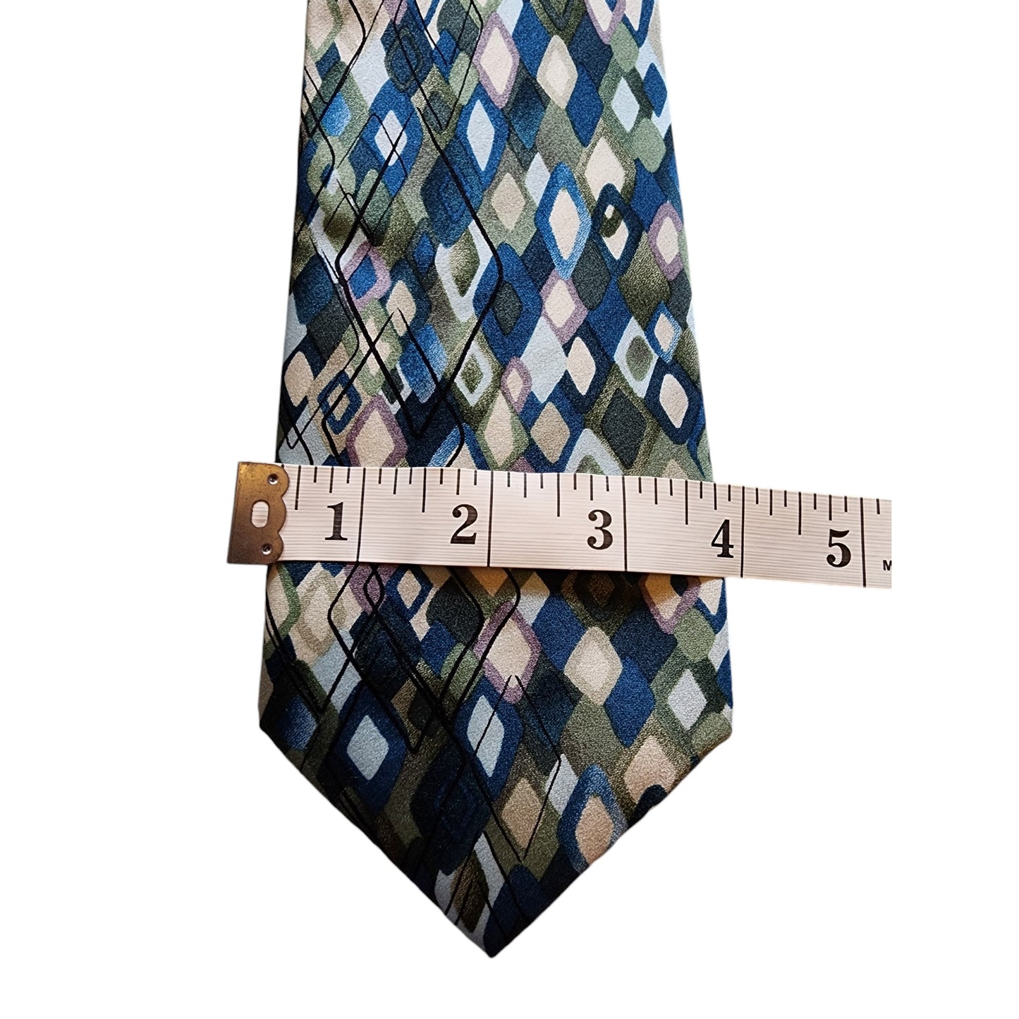 J Garcia Mens Silk Tie Lady Argyle Socks Diamond Pattern Necktie Artistic Retro