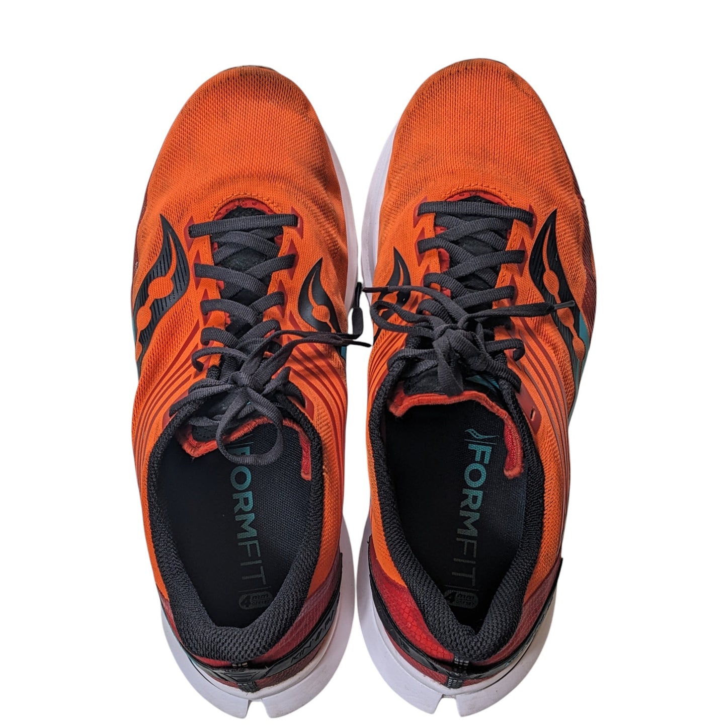 Saucony Kinvara 12 Running Shoes Mens 12 Orange Lightweight Performance Marathon