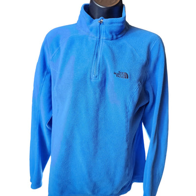 North Face Fleece Womens Medium Pullover Blue Cozy Light Hiking Performance