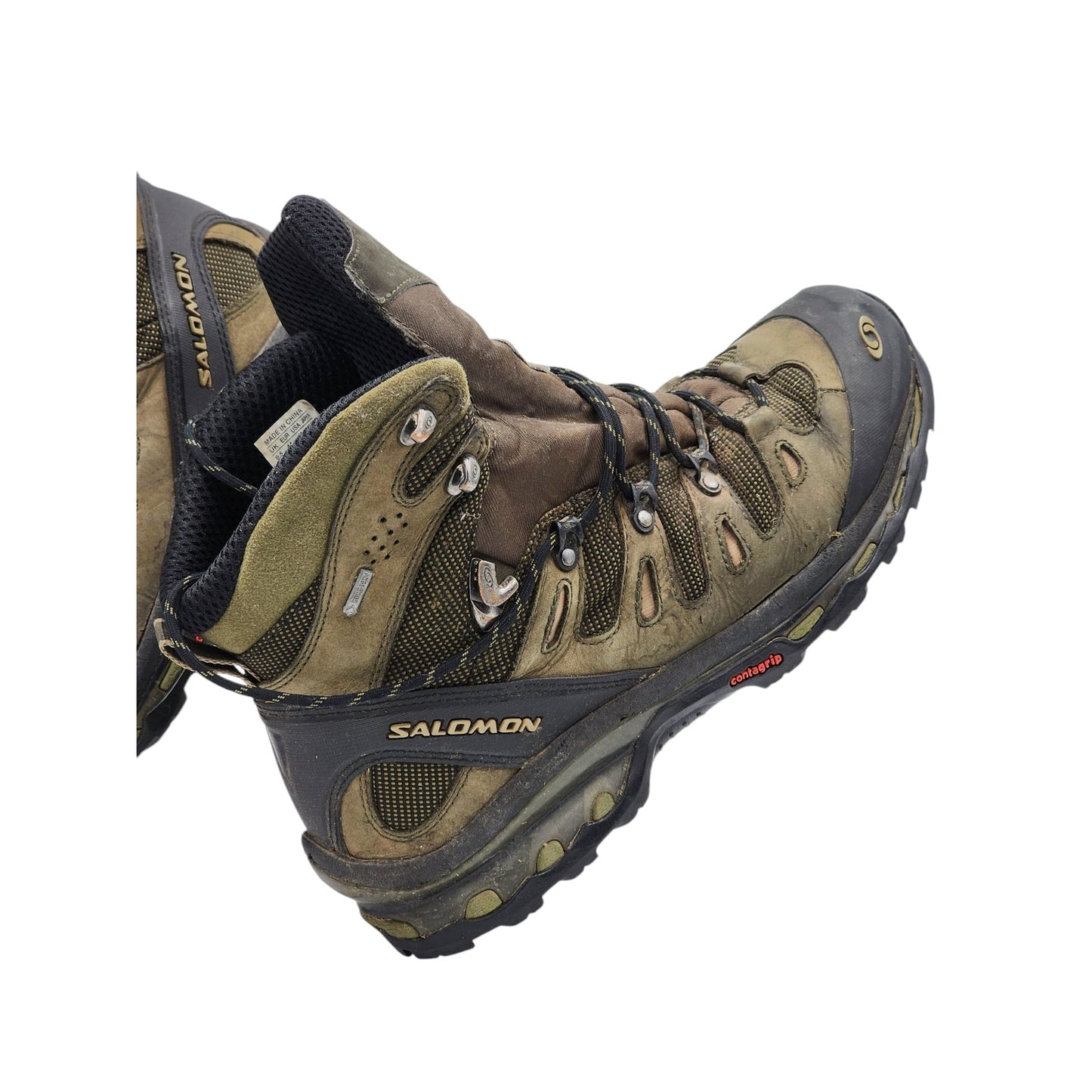 Salomon Boots Men 10 Gore Tex Hiking Waterproof Outdoor Shoes Contagrip High Top