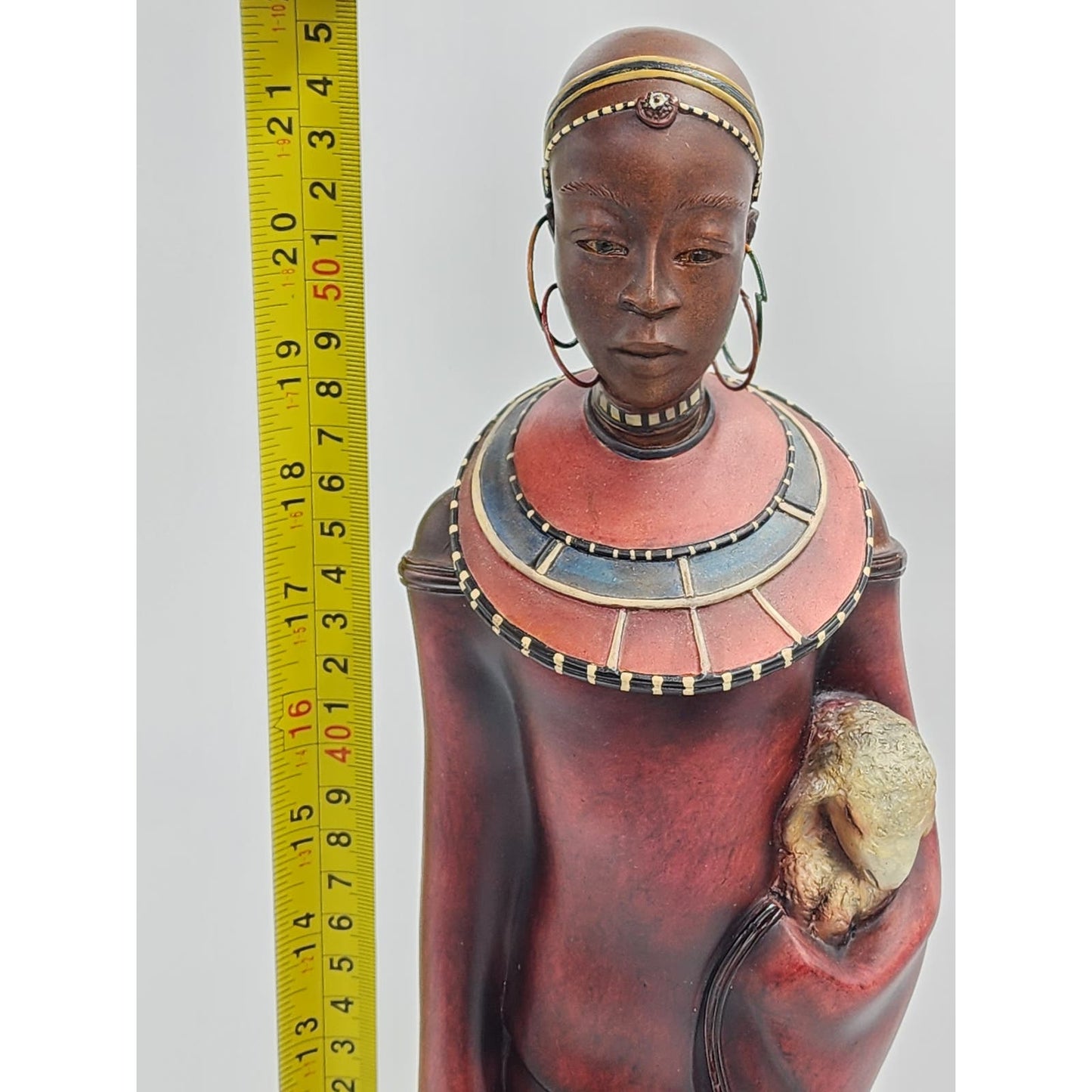 Stacy Bayne Africa Sculpture Village Life Dafina Gift Treasure Patina Tribal 21"