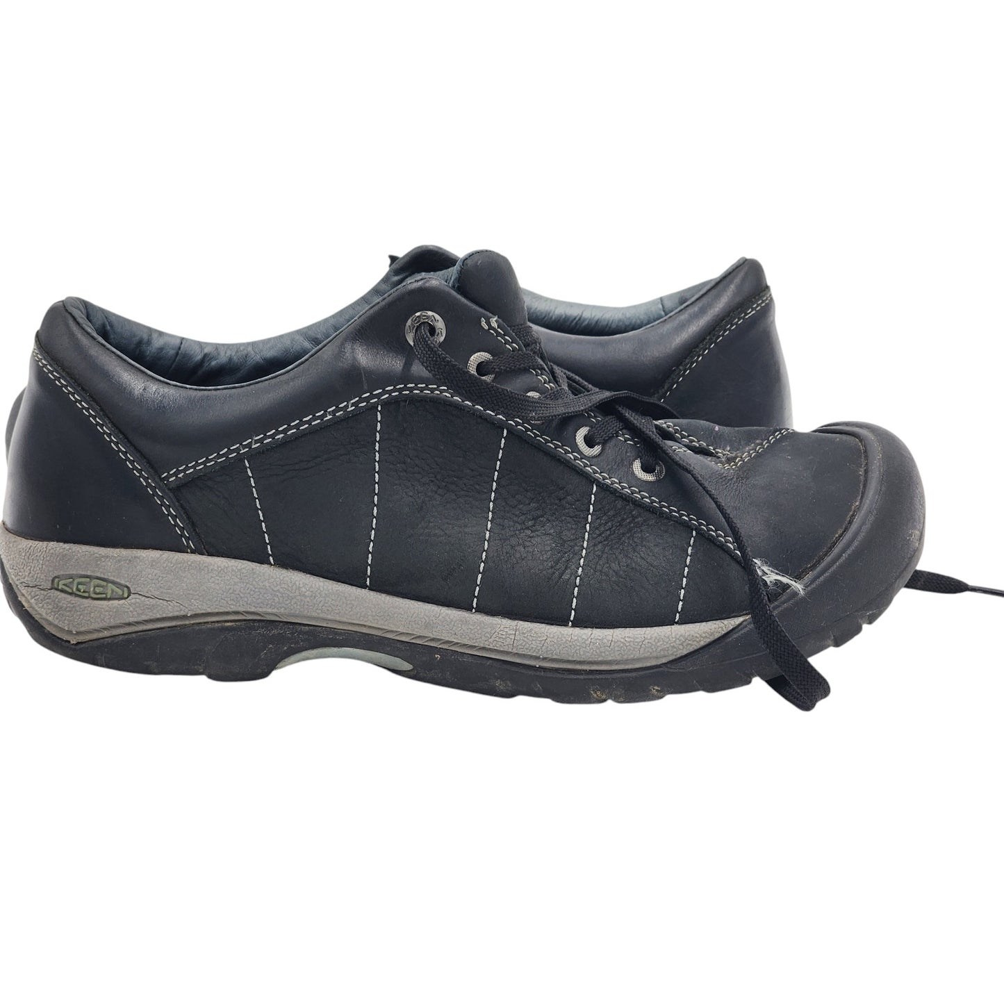 KEEN Shoes Hiking Women 10.5 Black Leather Comfort Durable Lace Up Sneakers 5322