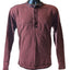 32 Bar Blues Henley Mens Medium Burgundy Long Sleeve Distressed Look Elbow Patch