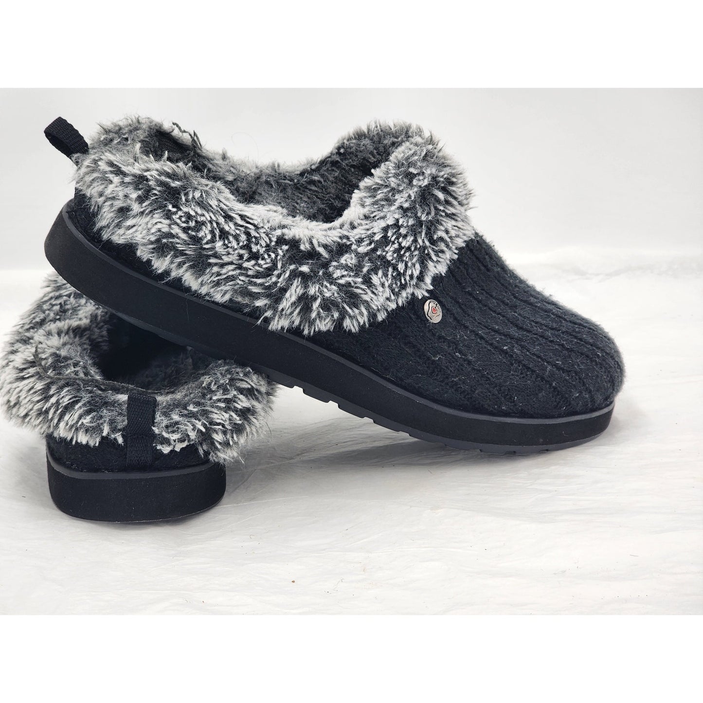 BOBS by Skechers Memory Foam Keepsakes Slippers Women 9 Faux Fur Comfort Slip On