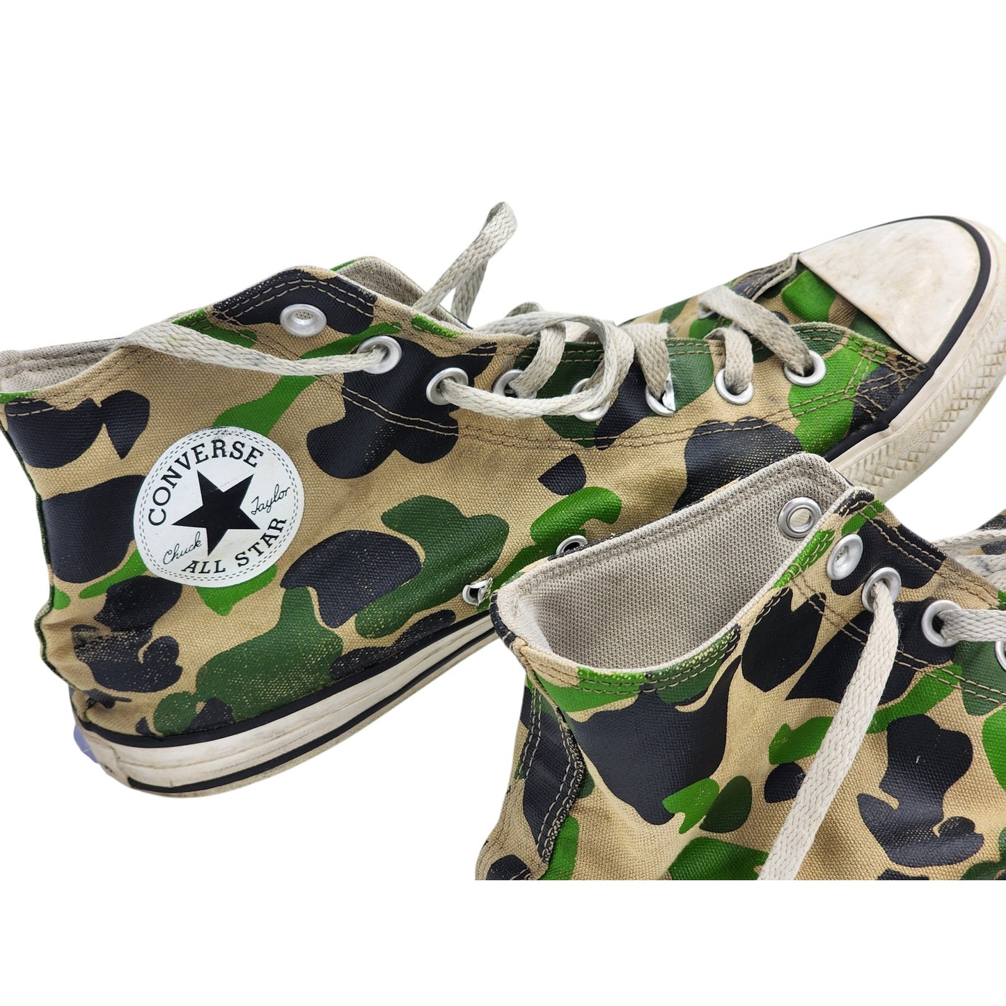 Converse All Star High Tops Camo Unisex Shoes Mens 10 Womens 12 Retro Streetwear