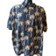 Hibiscus Hawaiian Polo Shirt Men XXL Short Sleeve Palm Tree Button Collar Golf