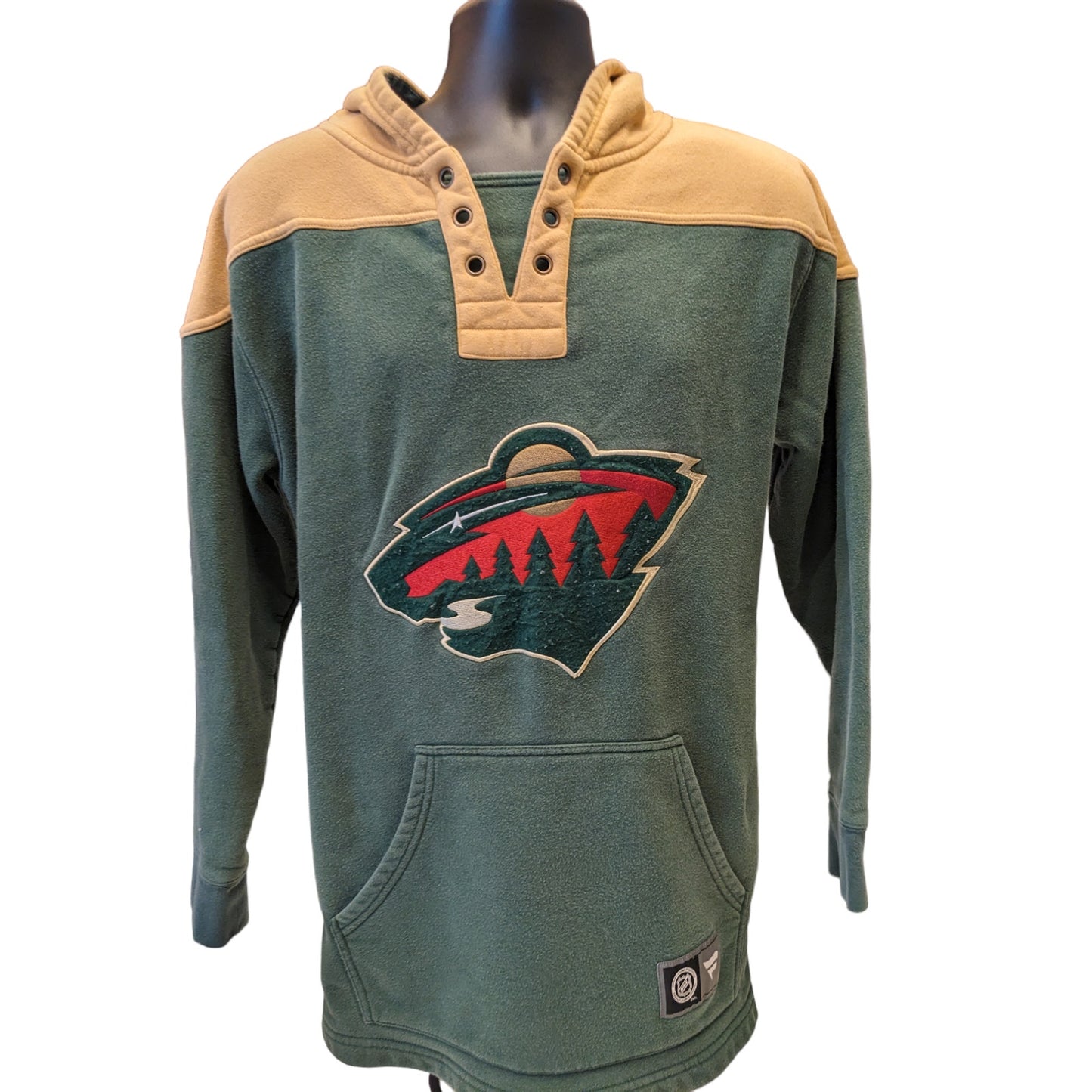 Fanatics MN Wild Hoodie Sweatshirt Mens Small Long Sleeve Hockey Kangaroo Pocket