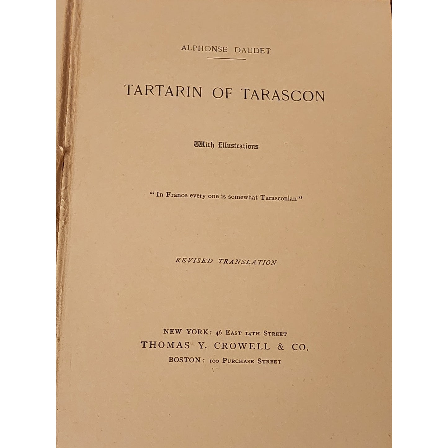 Tartarin Of Tarascon Alphonse Daudet Classic Fiction Hardcover Antiquarian 1895