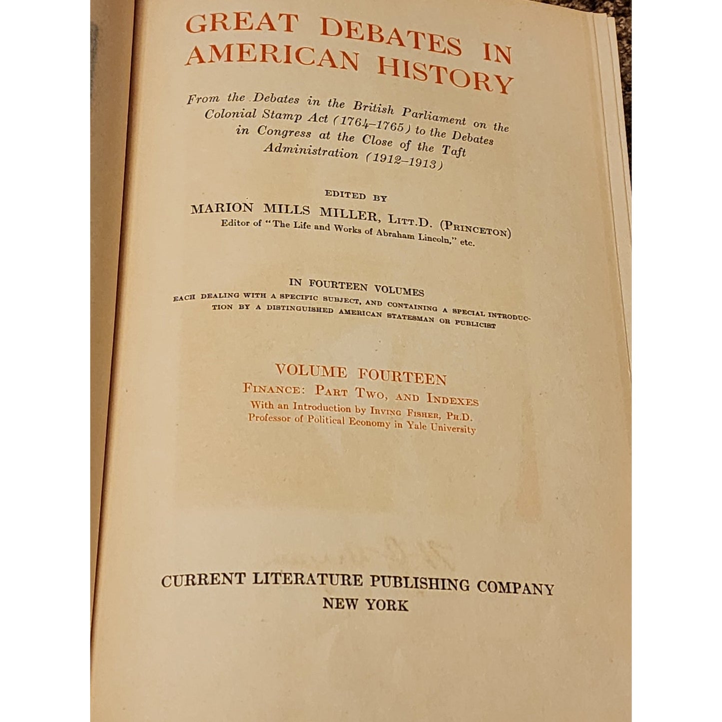 Great Debates In American History 13 Vol Book Set Home Library Antiquarian 1913