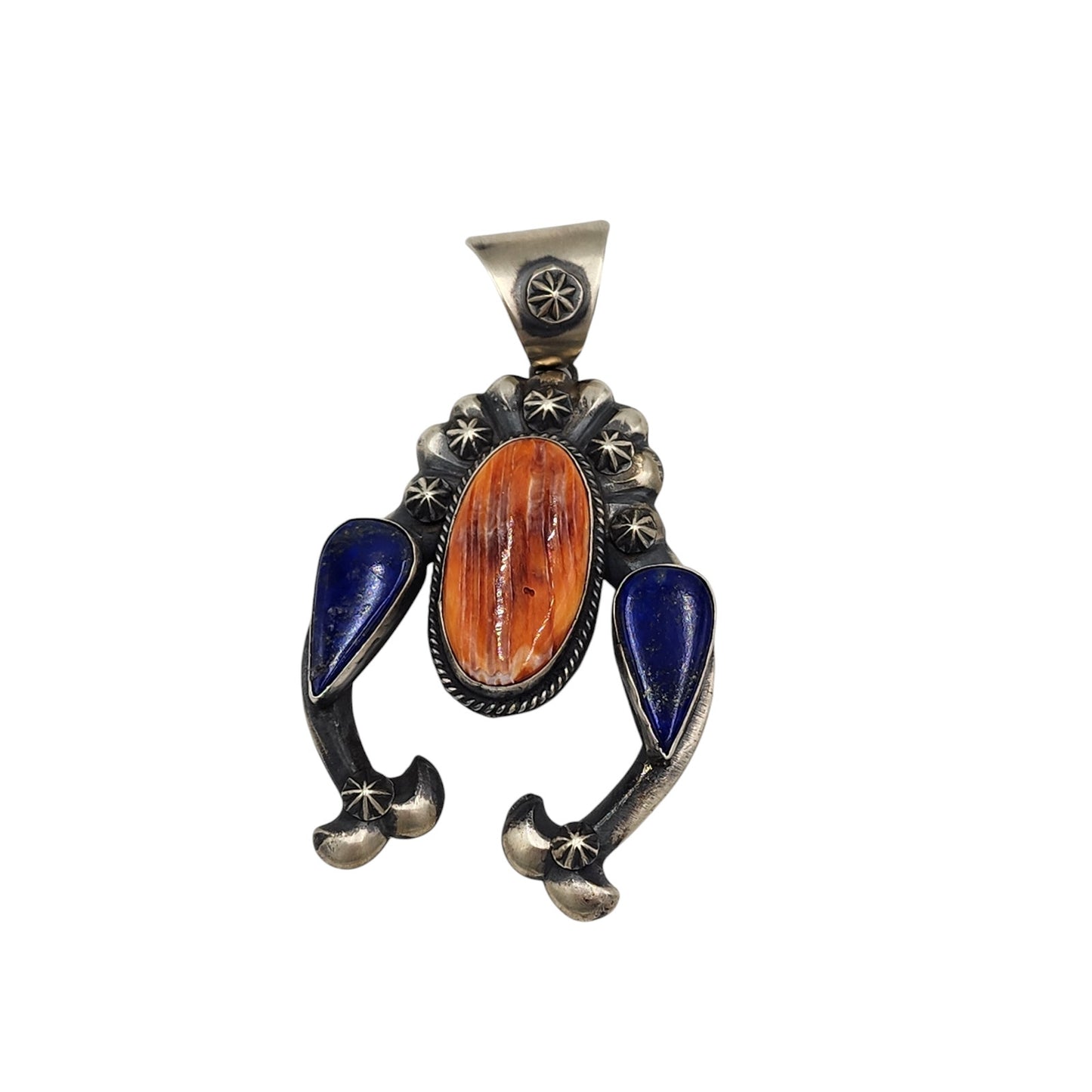 Chimney Butte Navajo Jewelry Spiny Oyster Lazuli Native American Naja Pendant