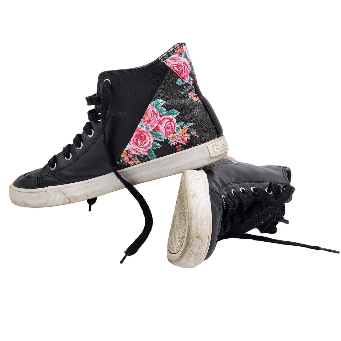 GBG Los Angeles Shoes Womens Size 8.5 Merica High Top Sneaker Floral Streetwear