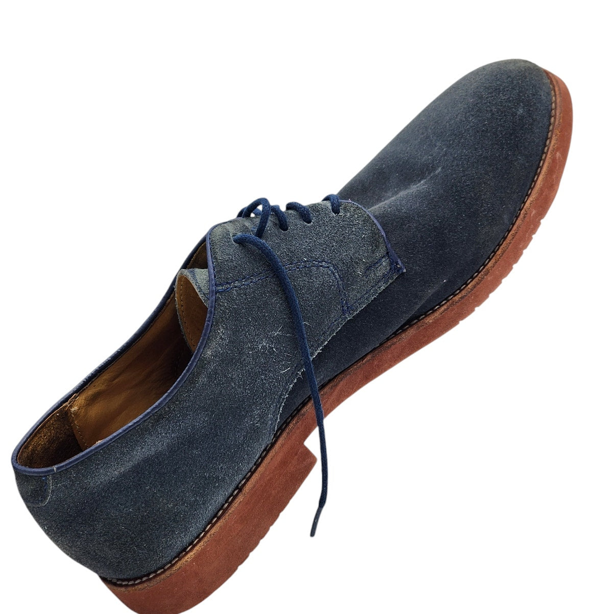 Mercanti Fiorentini Oxford Shoes Men 11M Relax Blue Suede Loafer Brazil Lace Up