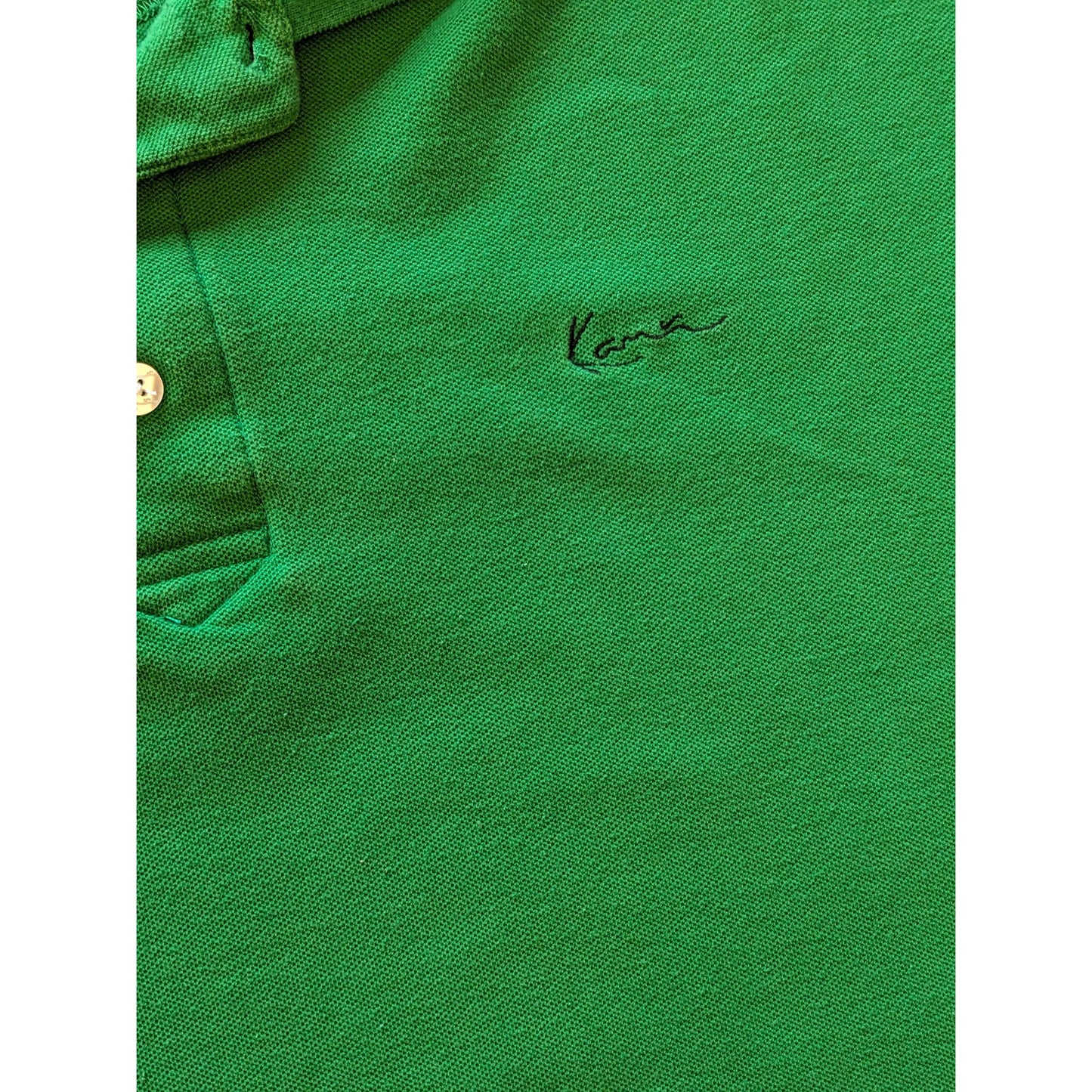 Karl Kani Gold Polo Shirt Mens 4X Green Short Sleeve Urban Streetwear Hip Hop