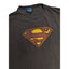 Superman T Shirt Mens 2X Black Graphic Tee Vintage Style DC Comics Short Sleeve