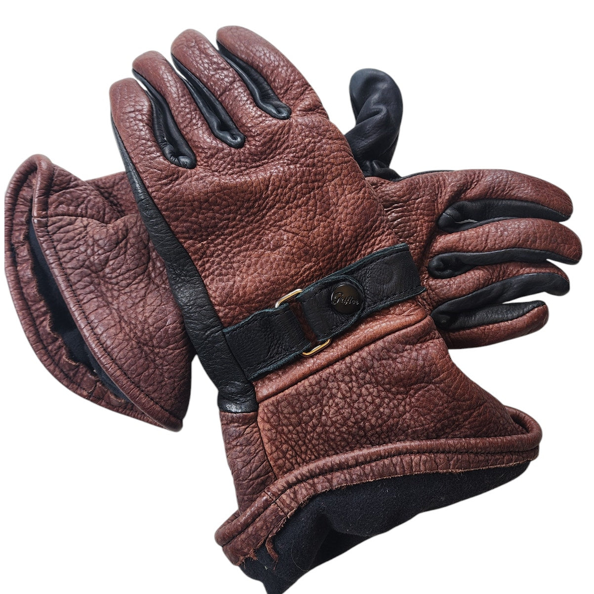 Grifter Gloves Womens Large Leather Riding Motorcycle Biker Winter USA Made