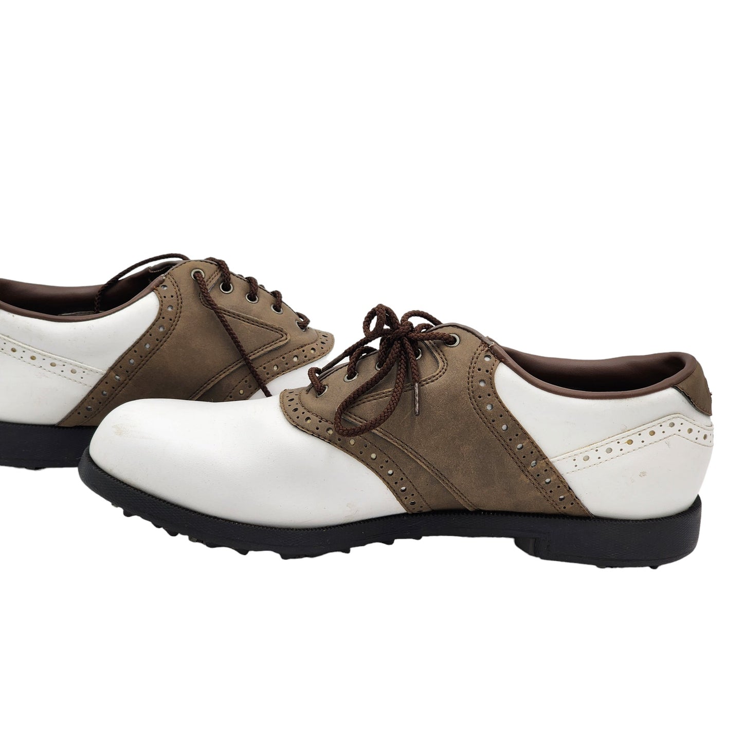 FootJoy Golf Shoes GreenJoys Mens Size 12M Saddle Oxford Cleats Lace Up 45542