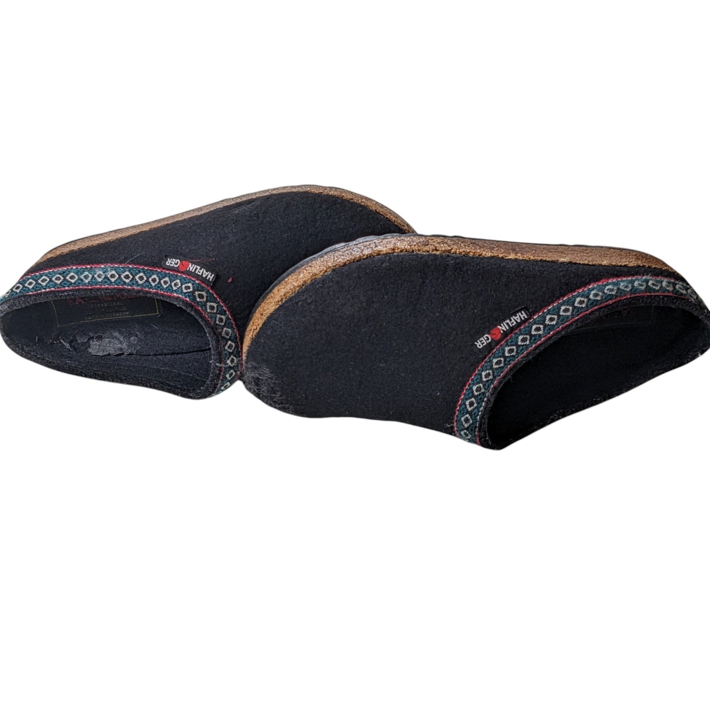 Haflinger Shoes Grizzly Wool Slippers Clogs Womens 37 US 6 Slip On Embroidered