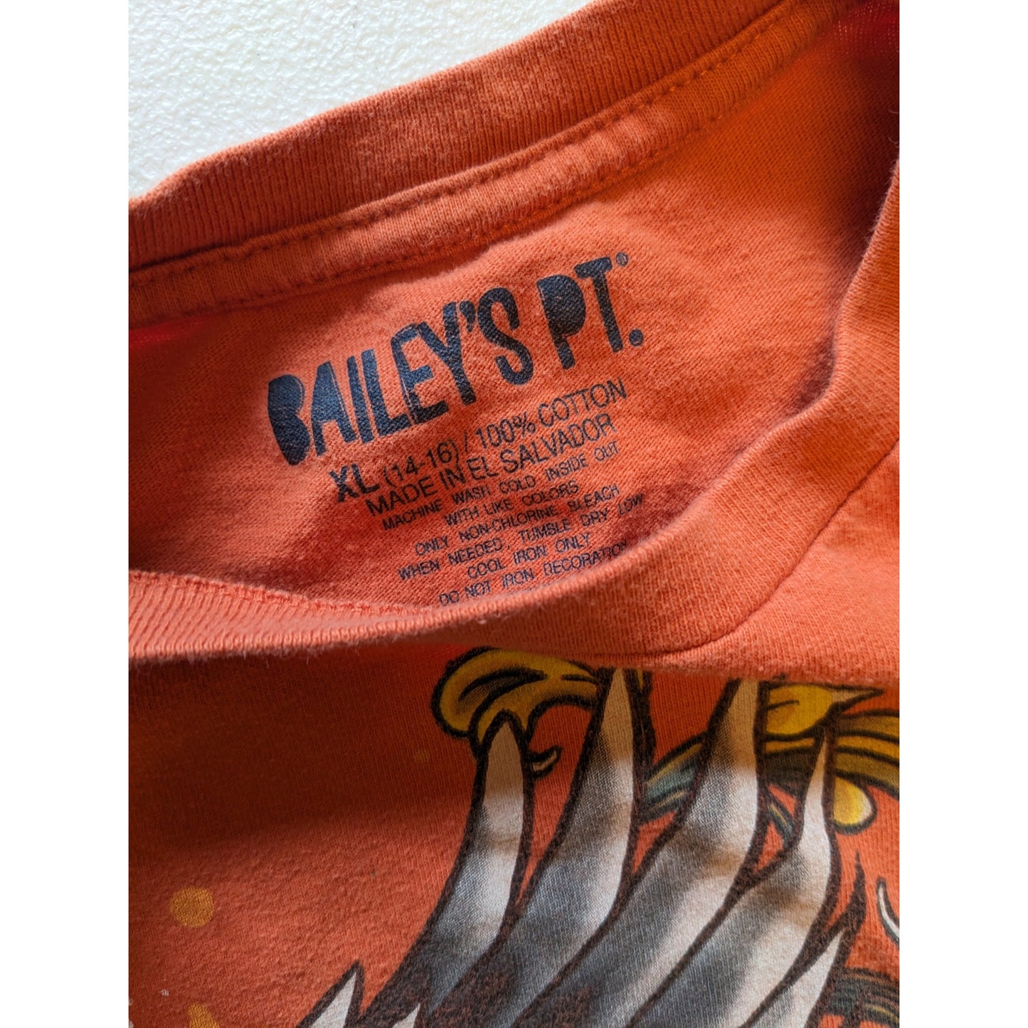 Baileys PT Shirt Youth XL Short Sleeve Graphic Tee Eagle Snake Skull Streetwear
