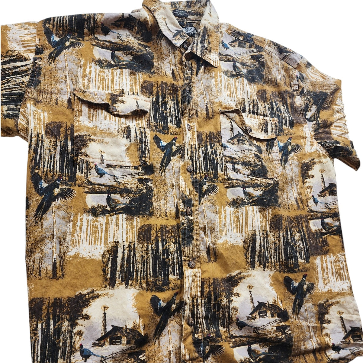 Canyon Guide Outfitters Western Shirt Men 2X Wildlife Outdoors Duck Cabin Hunter