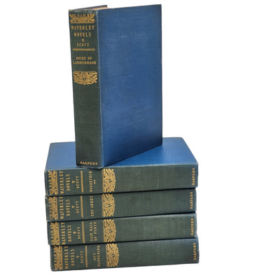 Waverley Novels by Sir Walter Scott 5 Volume Set Guy Mannering Bride Vintage