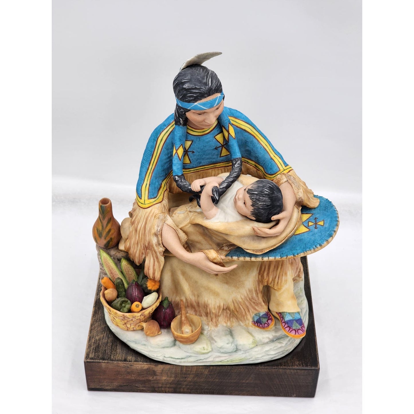 Cybis Shoshone Sacajawea Motherhood Charbonneau Native American Style Porcelain