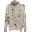 Cynthia Rowley Hoodie Womens Large Skull Star Pullover Sweater Sweatshirt Gothic