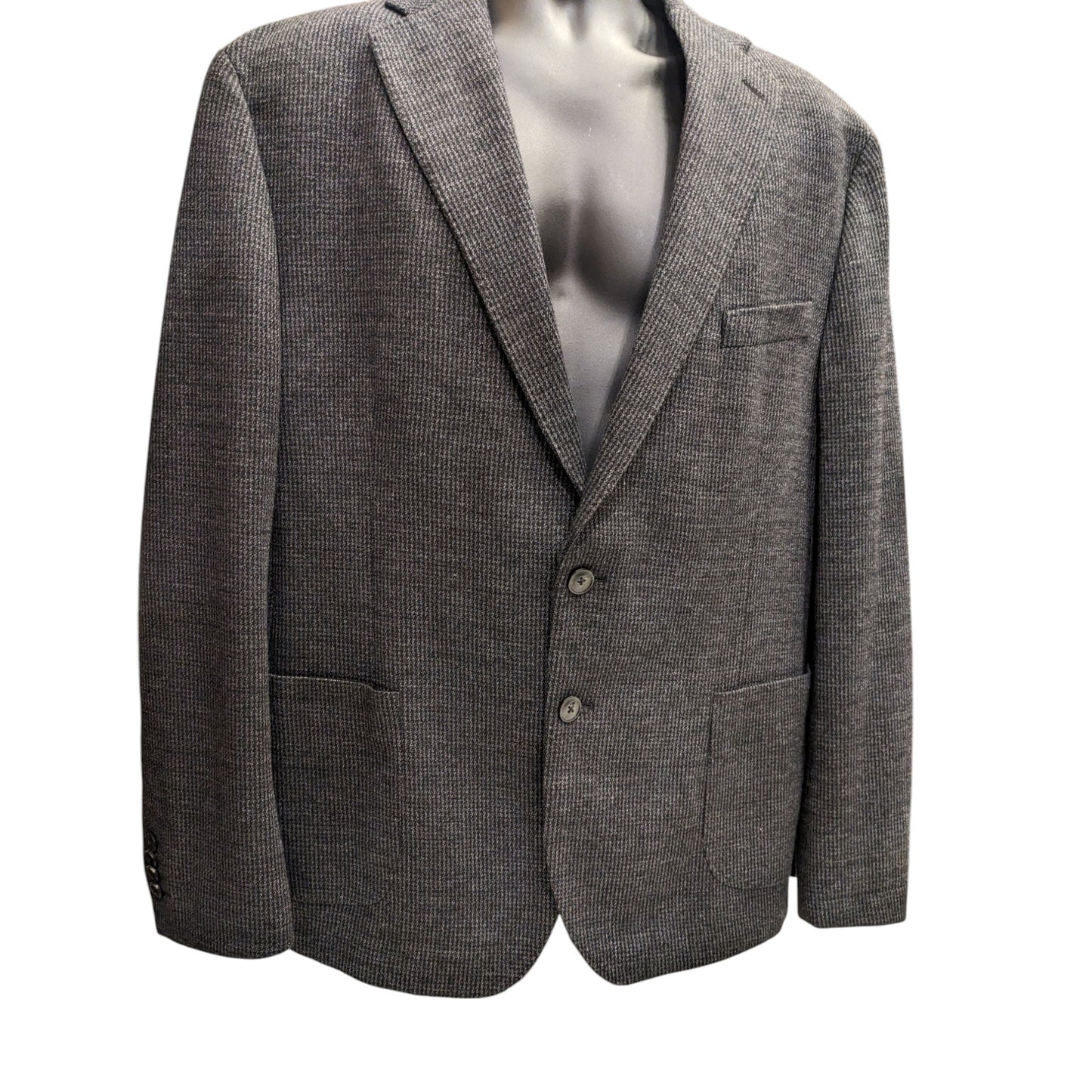 Kenneth Cole AWEARNESS Suit Blazer Slim Fit Charcoal Gray Mens 46R Wool 77219