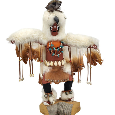 Kachina Eagle Dance Figurine Native American Art Signed IMSB Southwestern 17"