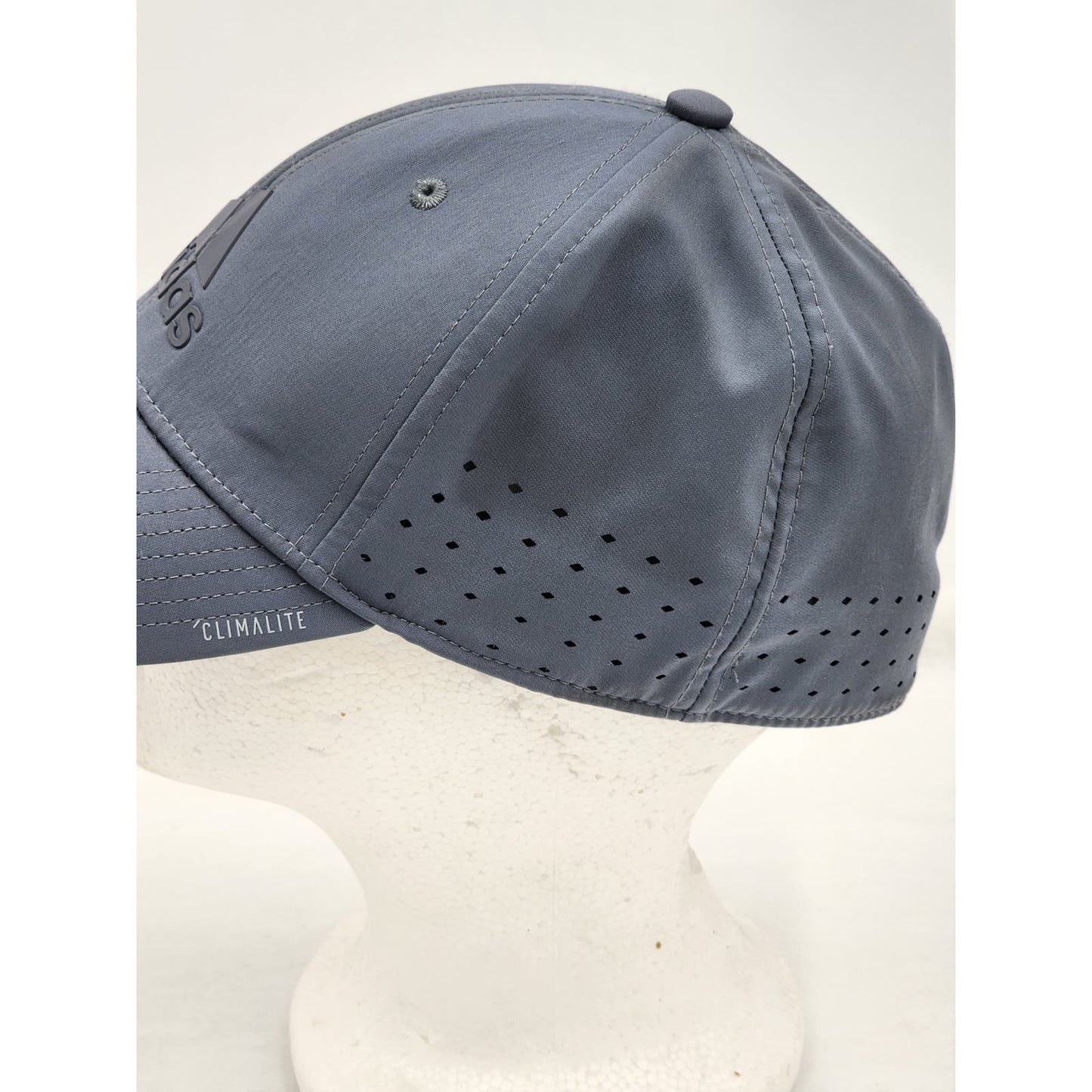 Adidas Climalite S/M Fitted Hat Cap Blue Vented A-Flex Breathable Baseball Hat