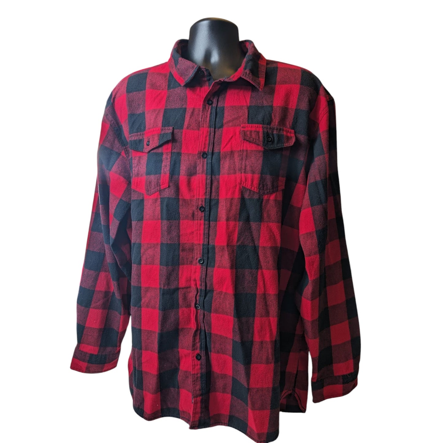 Burnside Plaid Shirt Mens 3X Buffalo Flannel Long Sleeve Checkered Lumberjack