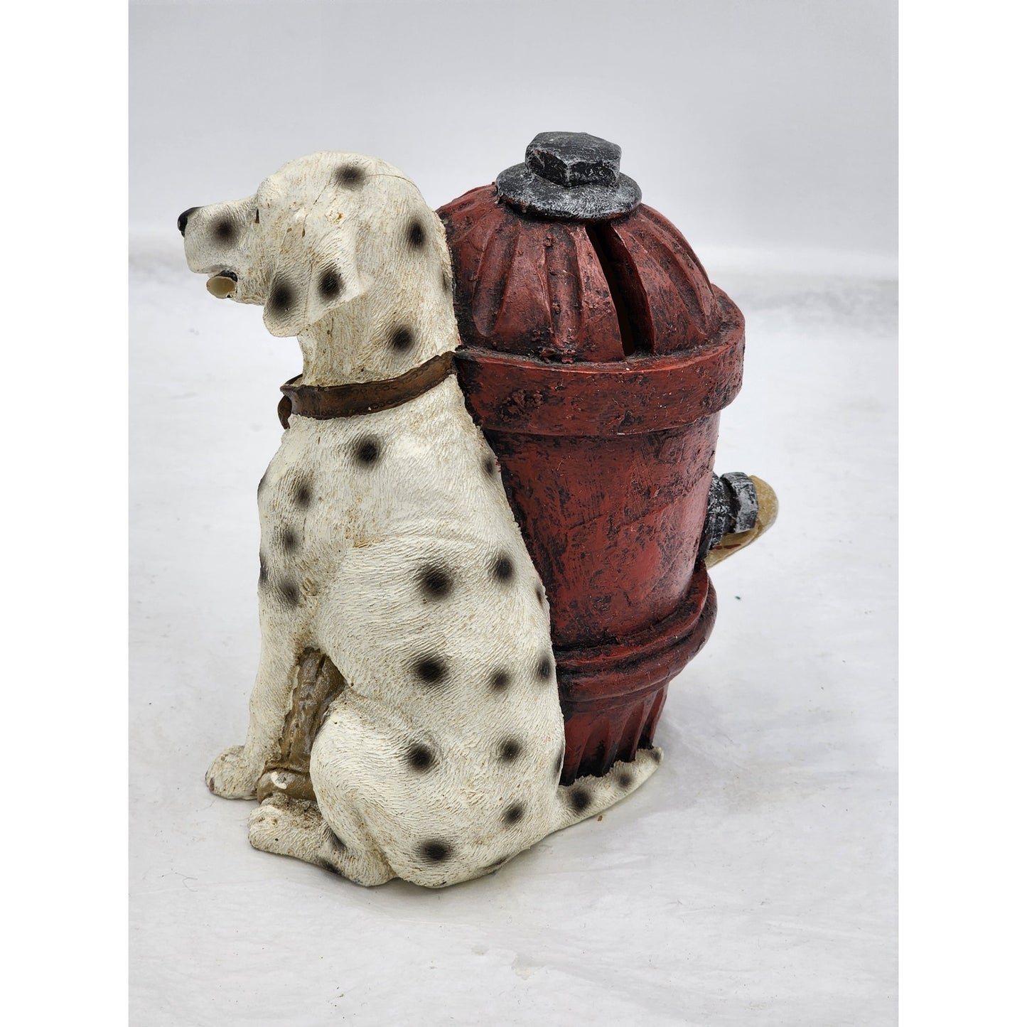 Dalmatian Fire Hydrant Piggy Bank Firefighter Firemen Savings Bank Dog Decor 6"