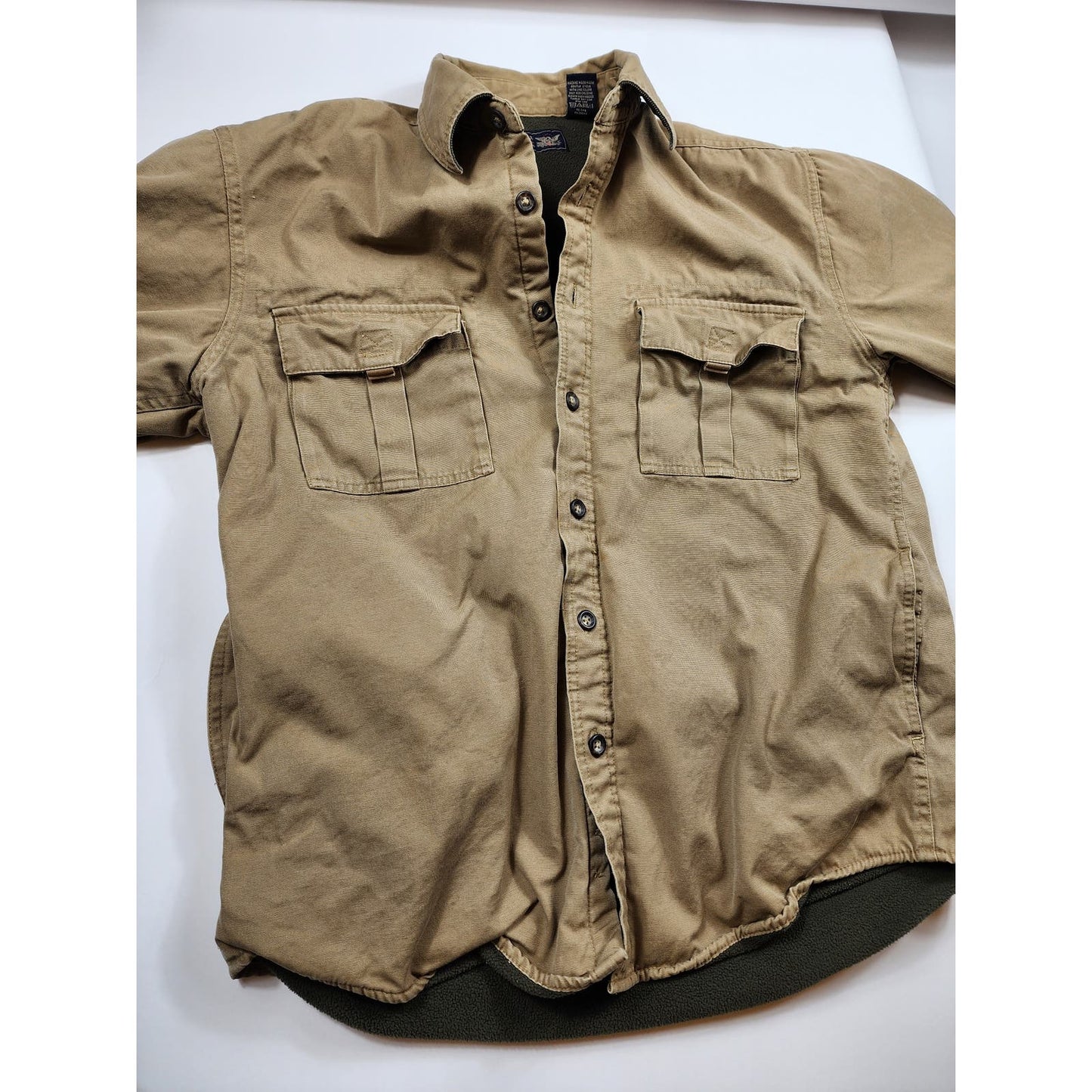 Arrow Shirt Mens Medium Brown Outdoor Workwear Casual Long Sleeve Button Up