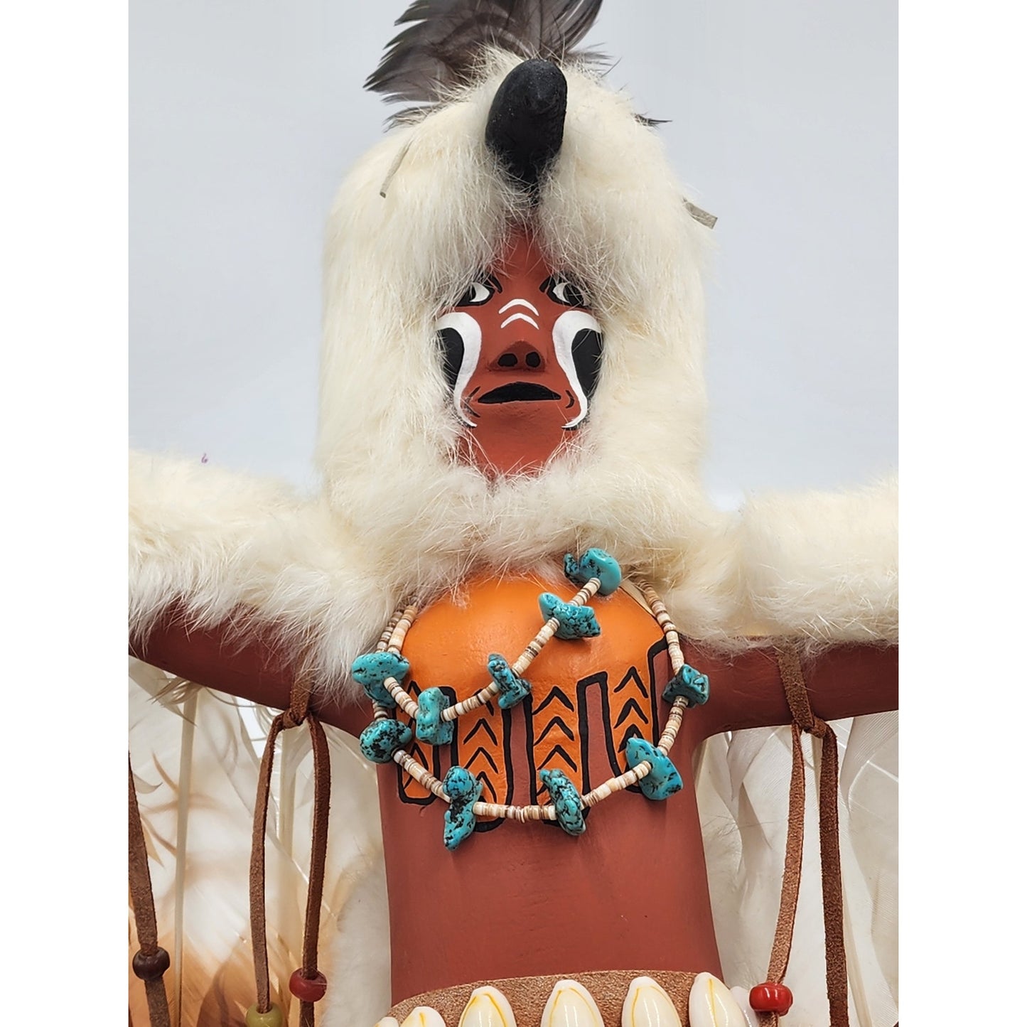 Kachina Eagle Dance Figurine Native American Art Signed IMSB Southwestern 17"