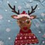 Ugly Christmas Sweater Holiday Time Womens 4X Plus Reindeer Snowflake Holiday