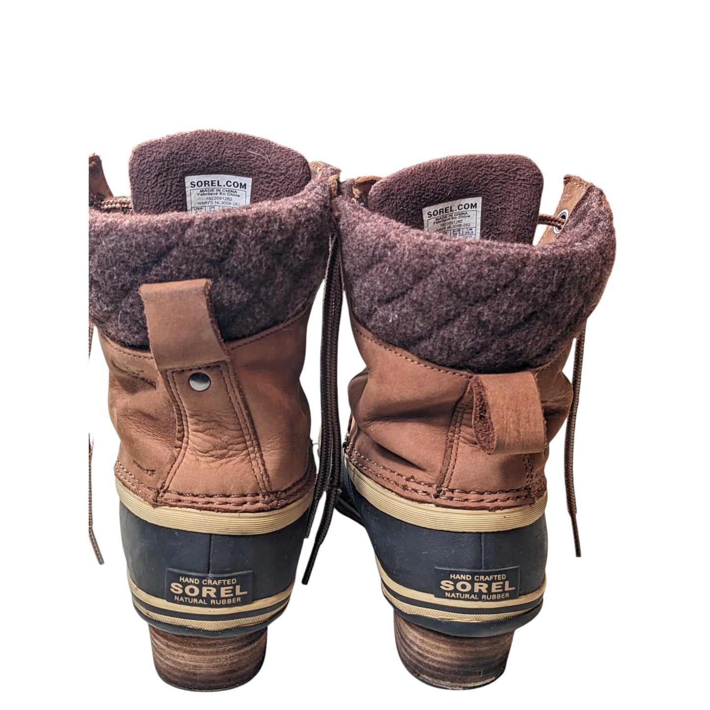 Sorel Boots Womens 8.5 Waterproof Snow Rubber Slimpack Duck Hiking NL3058-282