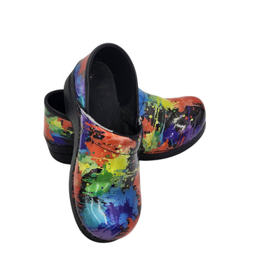 Dansko Shoes Women 9.5-10 US 40 EU Clogs Paint Splatter Comfort Workwear Nursing