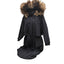 Vintage Forrani Sport Women Medium Midnight Long Parka Winter Coat Faux Fur Hood