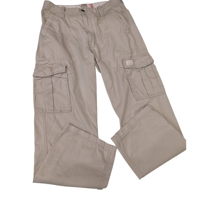 Levi's Cargo Pants Mens 32x34 Loose Straight Fit Beige Khaki Utility Workwear