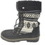 Rue 21 Boots Women 6/7 Knit Fair Isle Style Snow Boots Fold Over Faux Fur Lining