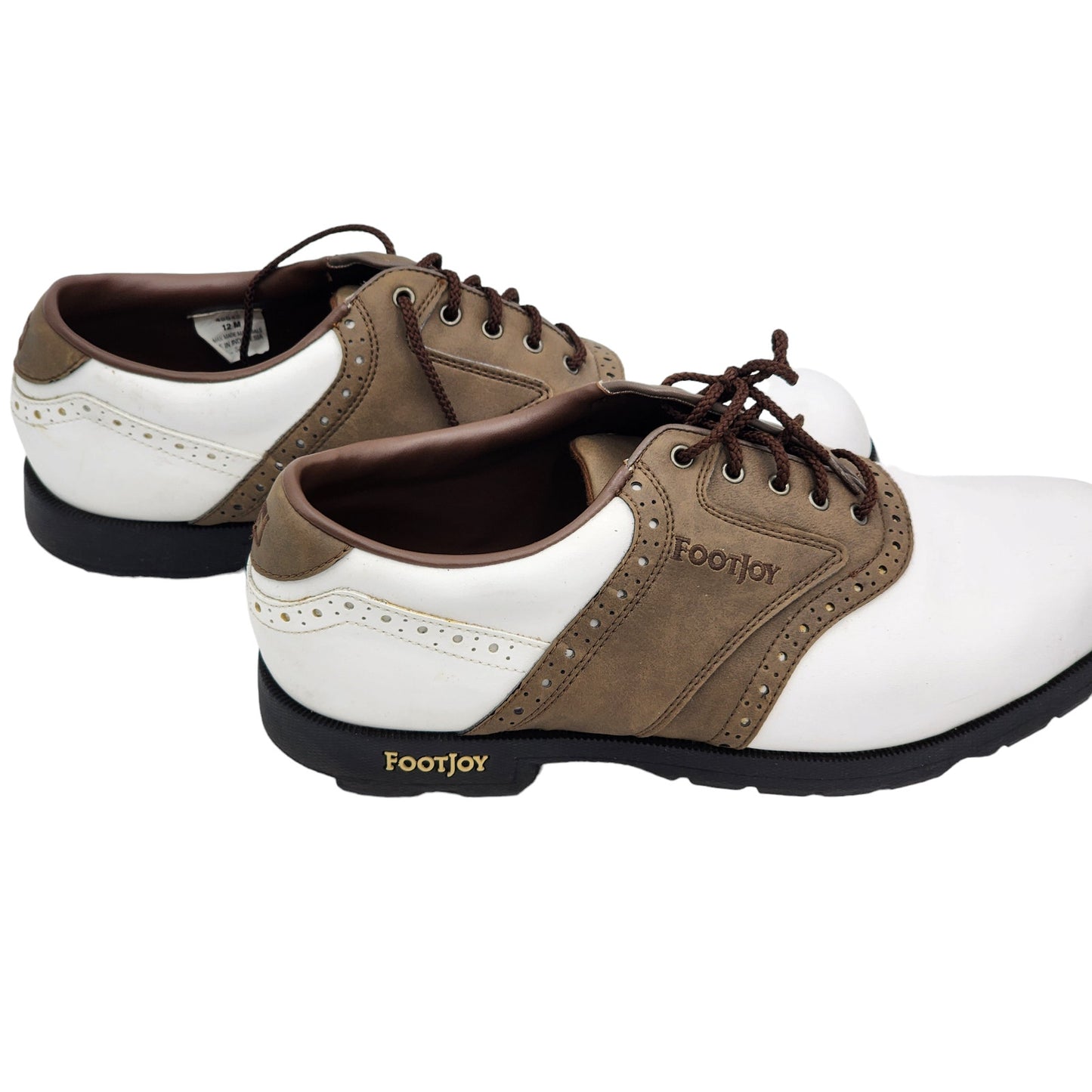 FootJoy Golf Shoes GreenJoys Mens Size 12M Saddle Oxford Cleats Lace Up 45542