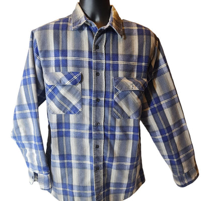 Fieldmaster Plaid Flannel Shirt Mens XL Shacket Long Sleeve Perma Prest Quilted