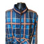 Stacy Adams Jacket Men XXL Blue Plaid Lightweight Track Full Zip Streetwear Bold