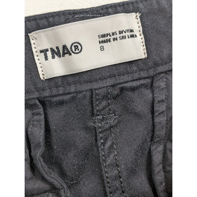 TNA Cargo Pants Womens 8 Black Utility Pockets Loop Outdoor Lightweight Hiking