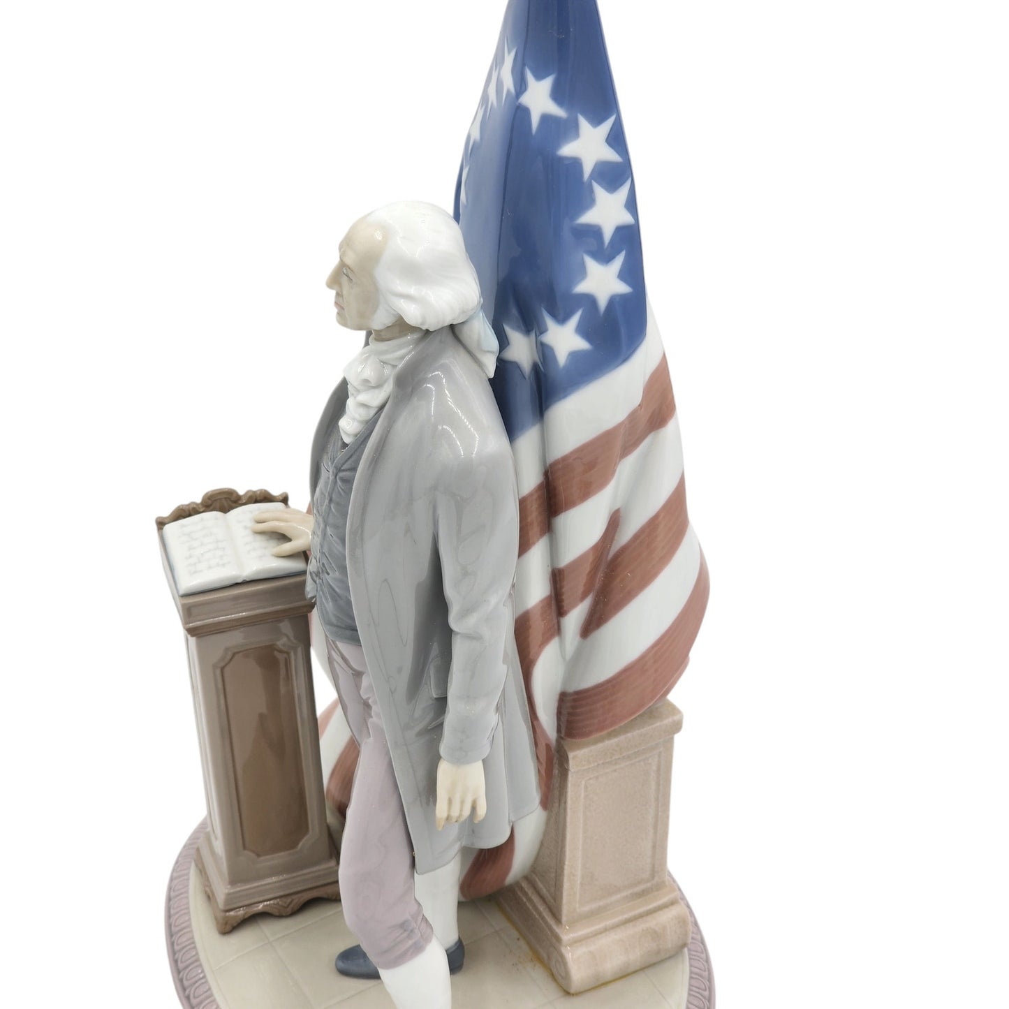 Lladro President George Washington Sculpture American Flag Signed Rare 7575 Box