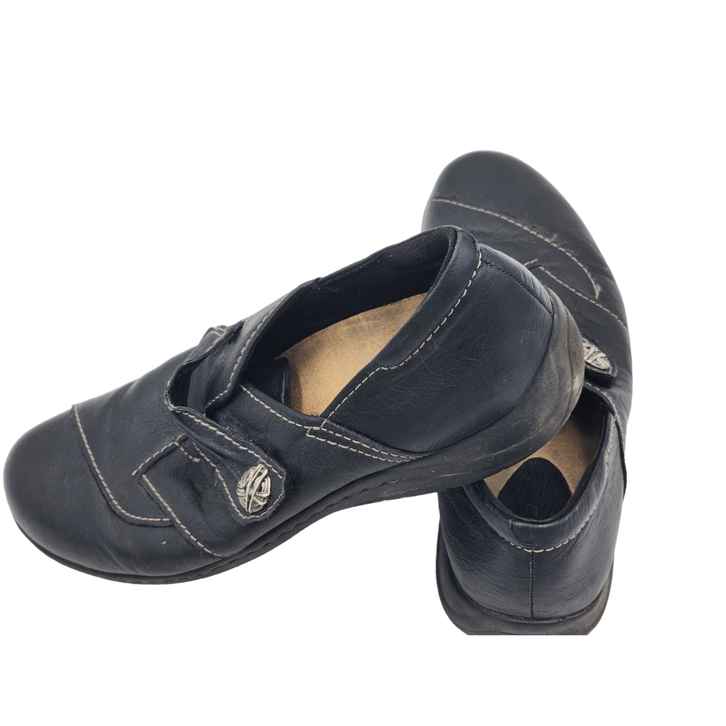 Earth Origins Shoes Womens 12B Savin Leather Comfort Cushioned Clogs Walking