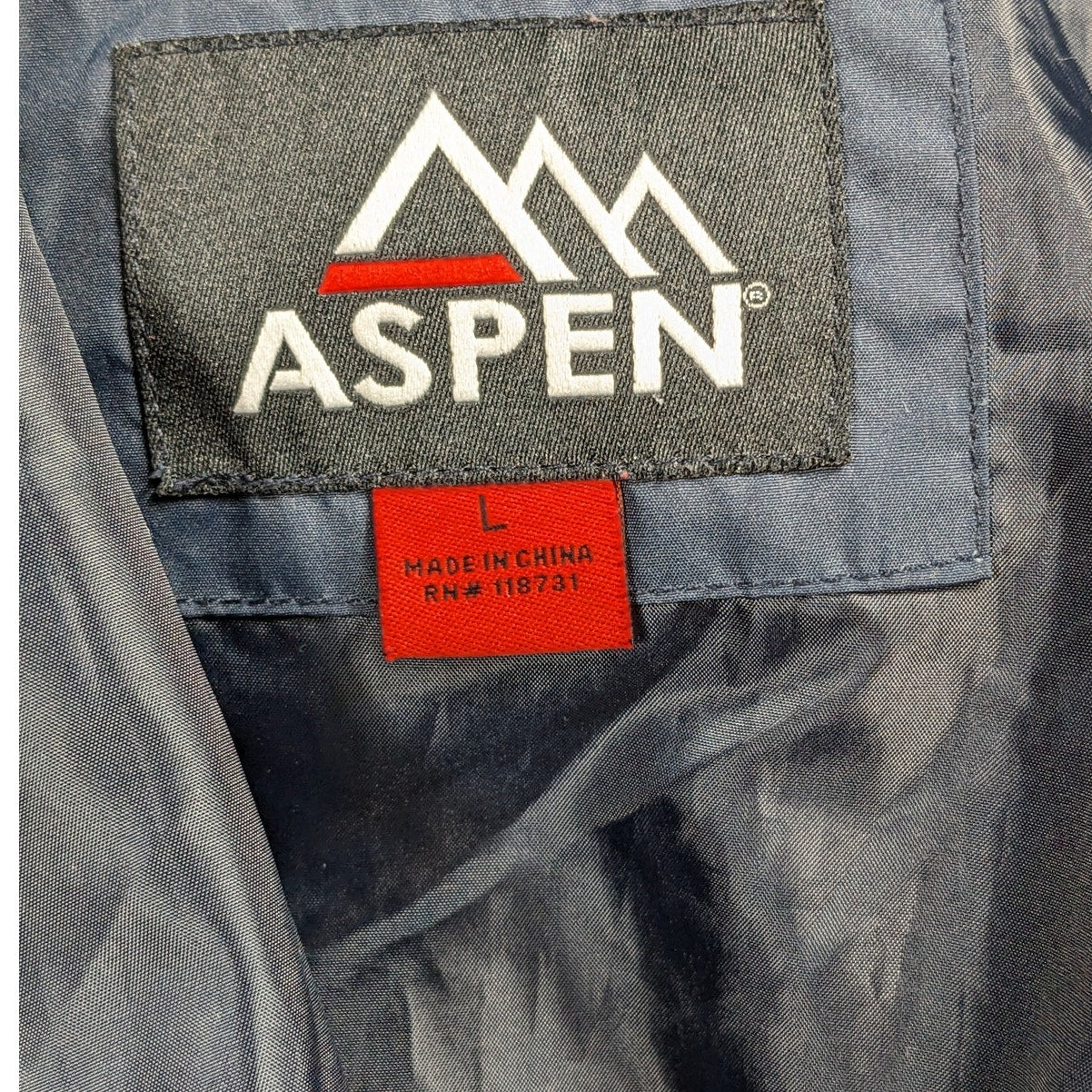 Aspen Ski Jacket Men Large Blue Black Winter Snowboarding Coat Hooded Waterproof