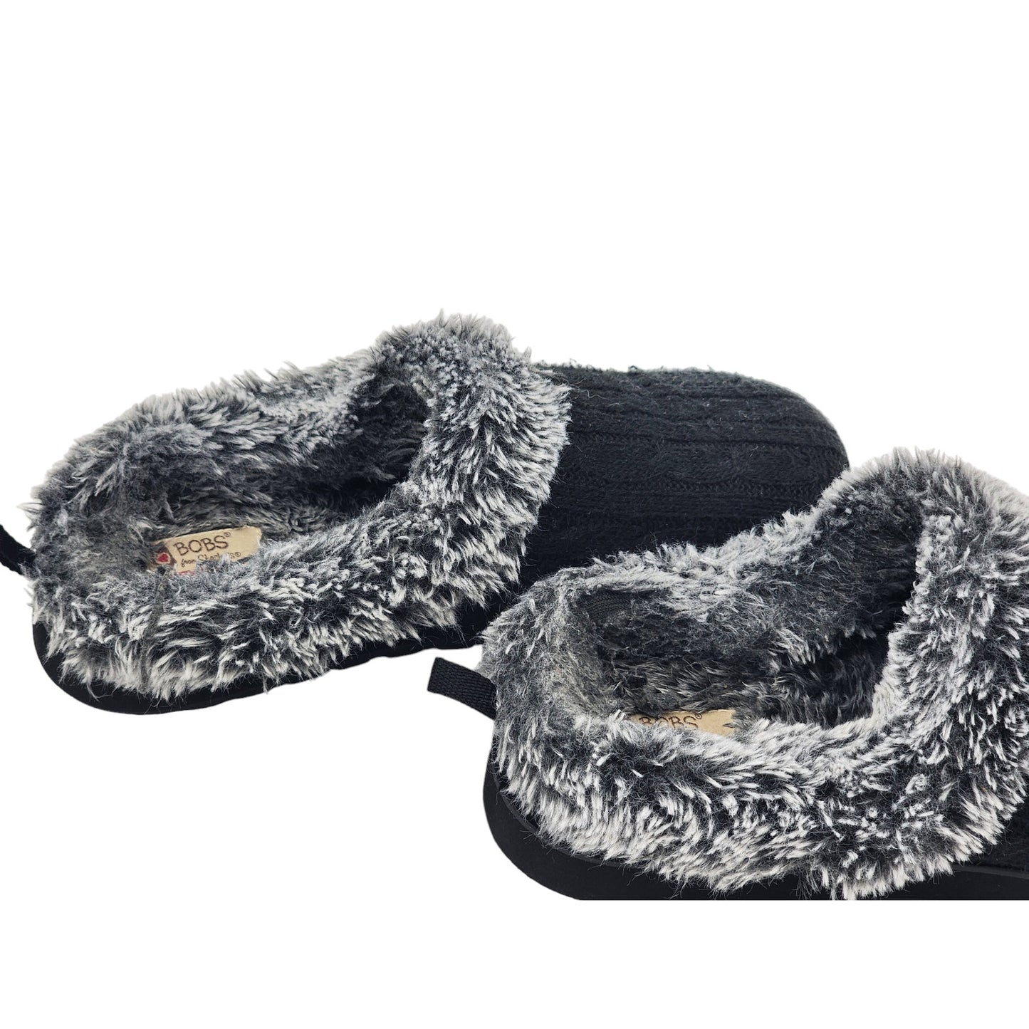 BOBS by Skechers Memory Foam Keepsakes Slippers Women 9 Faux Fur Comfort Slip On