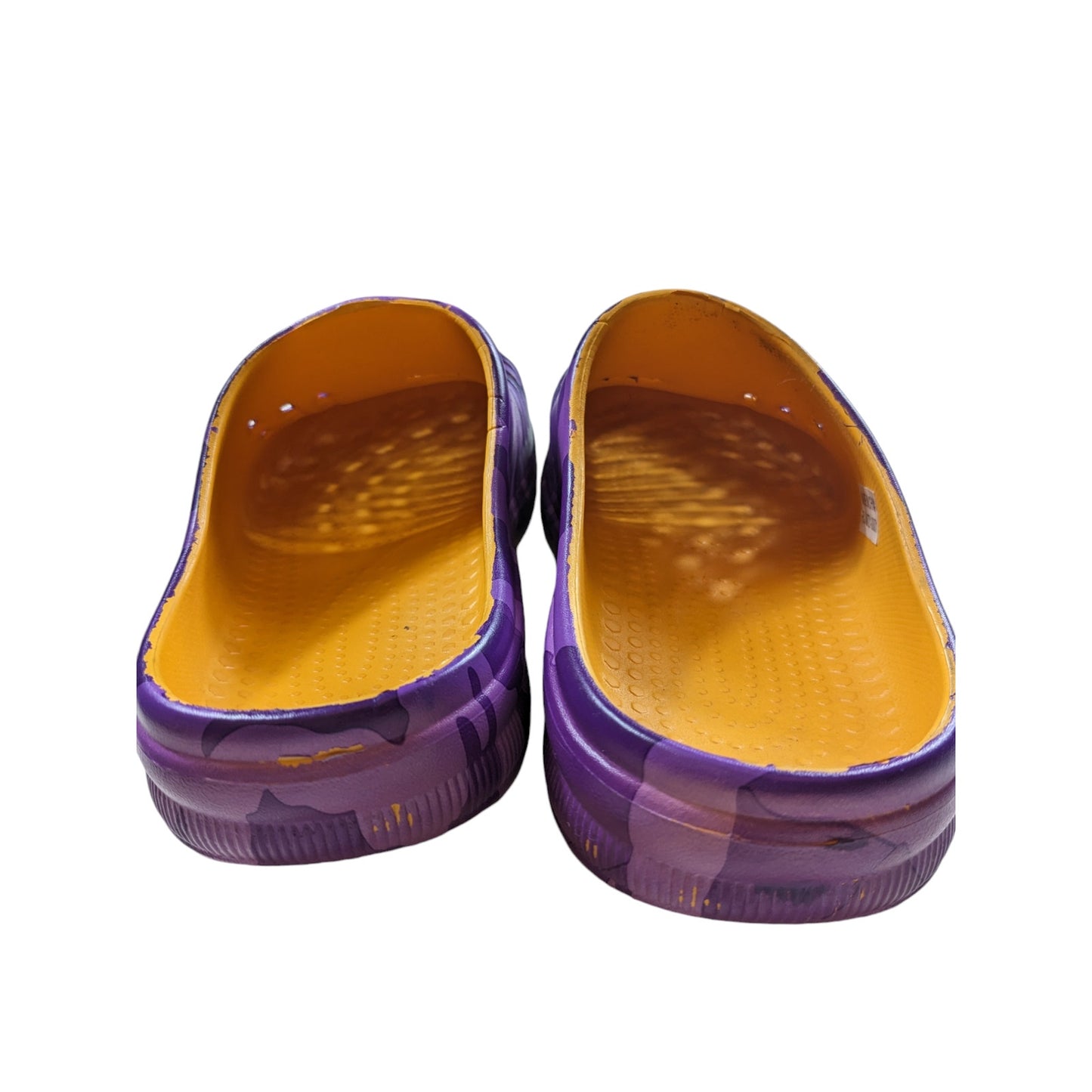 FOCO NFL Minnesota Vikings Clogs Mens M 9-10 Purple Yellow Slip On Sandals Shoes