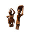 Vintage African Carved Wood Tribal Figurine Couple Dance Musicians Signed 19"